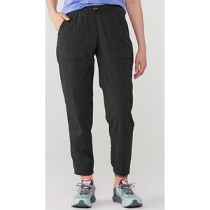 REI Co-op Savannah Hiking Pants Womens 0 Petite Black Stretch Bungee Hem 164072